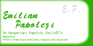 emilian papolczi business card
